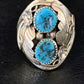 Navajo Kingman Turquoise Multi-Stone Ring | Authentic Native American Sterling Silver | Sz 11 | 14178