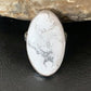 Southwestern Women's Navajo White Howlite Ring | Sterling Silver | Sz 9.5 | 11608