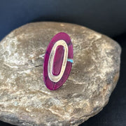 Navajo Purple Sugilite Inlay Ring | Sz 8 | Authentic Native American Handmade | 14453