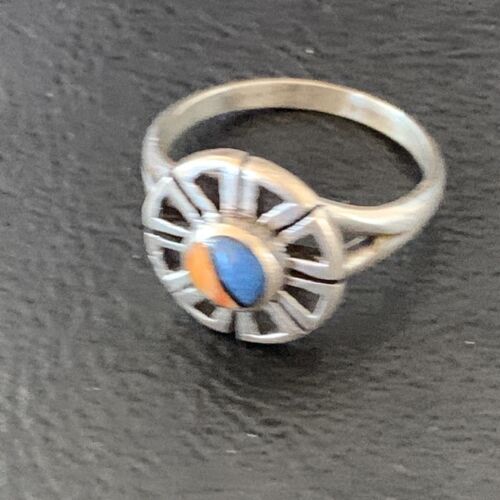 Native American Women's Navajo Blue Lapis Spiny Inlay Ring | Sz 6.5 | 11196