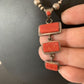 Native American Old Pawn Apple Coral Necklace | Sterling Silver | 19" | 2187