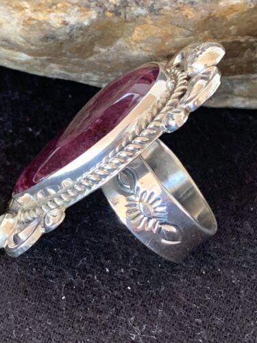 Native American Men's Purple Spiny Oyster Ring | Sterling Silver | Sz 11 | 425