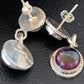 Navajo Purple Sugilite Post Dangle Earrings | Sterling Silver | Authentic Native American Handmade | 1598