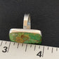 Adjustable Navajo Green Mojave Turquoise Ring | Sterling Silver | Sz 8 | Authentic Native American Handmade | 11785
