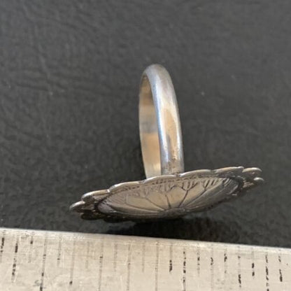 Native American Old Pawn Navajo Concho Ring | Sterling Silver | Sz 4.5 | 10878