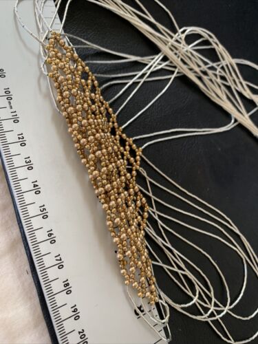 Gold-Filled Liquid Silver Heishi Necklace | 10 Strand Sterling Tube | 19" | 12631