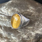 Native American Coffee Tiger's Eye Ring | Sterling Silver | Sz 9 | 14269