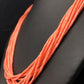 Native American Pink Coral Navajo Necklace | Sterling Silver | 10 Strand | 4388
