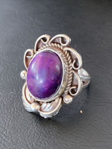 Native American Navajo Sterling Silver Purple Sugilite Ring | Sz 10 | 10443