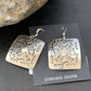 Navajo Sterling Silver Stamped Dangle Earrings | Authentic Native American Handmade | 1657