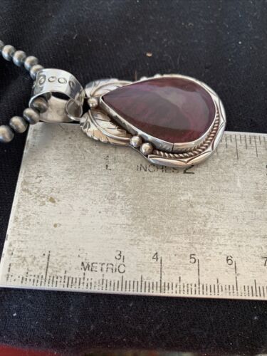 Navajo Purple Spiny Oyster Pendant | Sterling Silver | Authentic Native American Handmade | 804