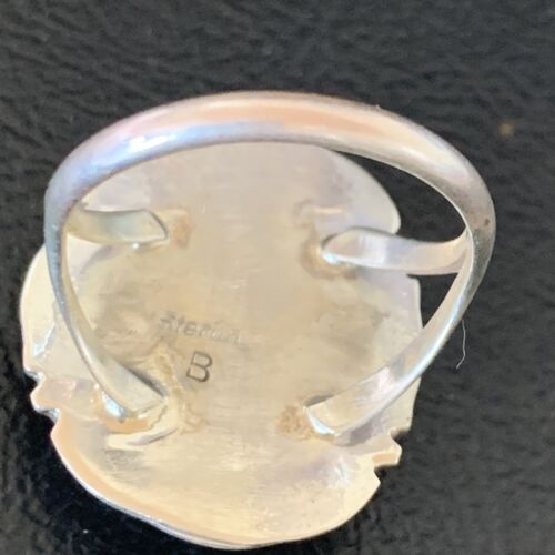 Southwestern Navajo Blue Kingman Turquoise Ring | Sterling Silver | Sz 9 | 12954