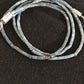 Native American Denim Lapis 3 Strand Necklace | Navajo Sterling Silver | 8472
