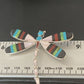 Zuni Coral Turquoise Inlay Dragonfly Necklace Pin Pendant | Sterling Silver | Native American Handmade | 11891