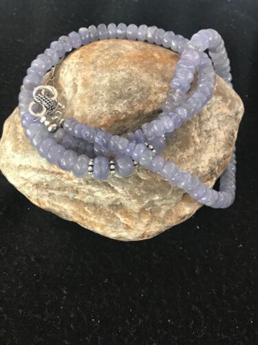 Southwestern | Purple Tanzanite | Bead Necklace | Sterling Silver | 20" | 305