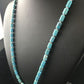 Native American Blue Turquoise Tube Necklace | Sterling Silver | 20" | 10009