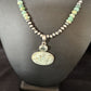 Navajo Sea Green Turquoise Multi-Stone Pendant Necklace | Authentic Native American Sterling Silver | 21" | 14477