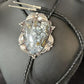 Men's Bolo Tie | White Buffalo Turquoise | Sterling Silver | Navajo | 3" | 14784