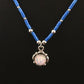 Navajo Opal Pendant with Lapis Beads | Sterling Silver Necklace | 17" | Authentic Native American Handmade | 10122