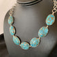 Navajo Blue Mojave Turquoise Pendant Necklace | Sterling Silver | 18" | Authentic Native American Handmade | 11635