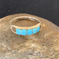 Navajo Blue Turquoise Inlay Band Ring | Sz 9.5 | Authentic Native American Handmade | 12395