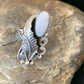 Navajo White Buffalo Turquoise Ring | Sterling Silver | Sz 7 | Authentic Native American Handmade | 12185