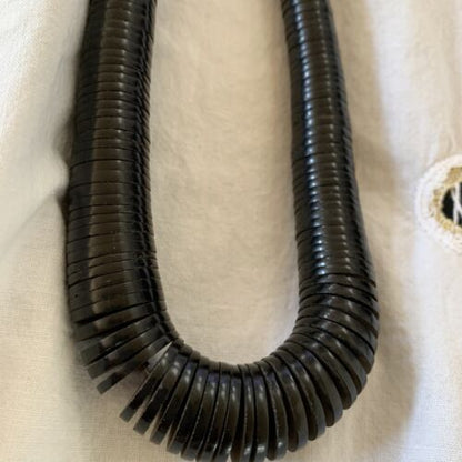Navajo Black Onyx Bead Necklace | Sterling Silver | 24" | Authentic Native American Handmade | 12528 - Masha USA
