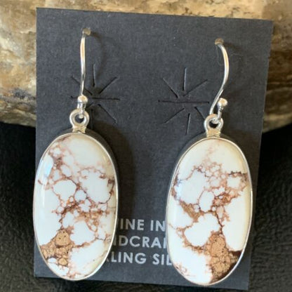 Southwestern Women's Navajo Wild Horse Earrings | Sterling Silver | Authentic Native American Handmade | 12786