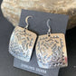 Navajo Sterling Silver Stamped Dangle Earrings | Authentic Native American Handmade | 1657