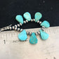 Blue Turquoise Teardrop Earrings | Navajo Sterling Silver | Authentic Native American Handmade