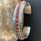 Zuni Red Coral Cuff Bracelet | Sterling Silver | Authentic Native American Handmade | 14179