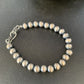 Native American Navajo Pearls Bracelet | 7mm Beads | 7" Sterling Silver | Authentic Handmade | 14180