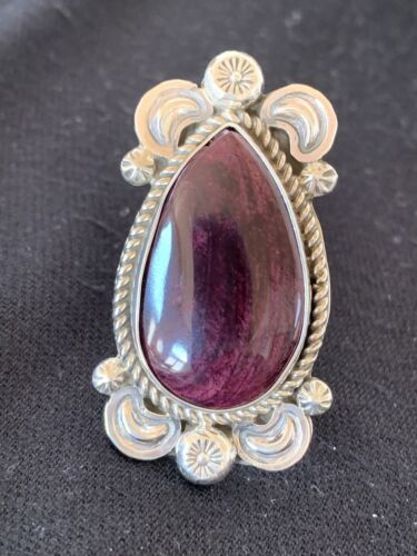 Native American Men's Purple Spiny Oyster Ring | Sterling Silver | Sz 11 | 425