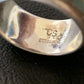 Navajo Blue Turquoise Inlay Ring | Sterling Silver | Sz 11 | Authentic Native American Handmade | 12562