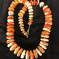 Navajo Orange Spiny Oyster Turquoise Necklace | Sterling Silver | Native American Handmade | 22" | 01822