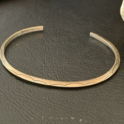 Navajo Stamped Cuff Bracelet | Sterling Silver | Authentic Native American Handmade | 1605
