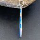 Navajo Blue Opal Inlay Pendant | Sterling Silver | Authentic Native American Handmade | 12274