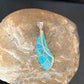 Navajo Blue Opal Inlay Pendant | Sterling Silver | Authentic Native American Handmade | 12272