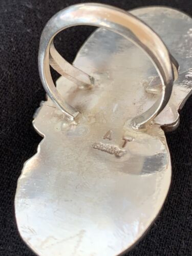 Navajo White Buffalo Turquoise & Sugilite Ring | Authentic Native American Sterling Silver | Multi-Stone | Sz 9.5 | 00309