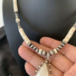 Navajo White Buffalo Turquoise Pendant Set | Sterling Silver | Authentic Native American Handmade | 12202