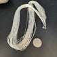 Liquid Heishi Necklace | 50 Strands Sterling Silver | 28" Silver Tubes | Authentic Native American Handmade | 14707