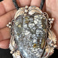 Men's Bolo Tie | White Buffalo Turquoise | Sterling Silver | Navajo | 3" | 14784