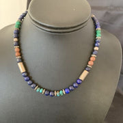 Authentic Tommy Singer Necklace | Blue Lapis Turquoise | Sterling Silver | 15" | 10392