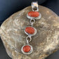 Navajo Red Coral Multi-Stone Necklace Pendant | Authentic Native American Sterling Silver | Multi-Stone | 13244