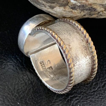 Southwestern Old Pawn Navajo Blue Lapis Ring | Sterling Silver | Sz 5 | Authentic Native American Handmade | 10379