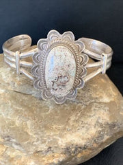 High Grade Dry Creek Turquoise Cuff Bracelet | Navajo Sterling Silver | Authentic Native American Handmade | 11704