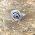 Native American Women's Navajo Blue Turquoise Sugilite Inlay Ring | Sz 6 | 11180