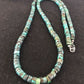 Navajo Turquoise Heishi Bead Necklace | 7mm | Sterling Silver | Authentic Native American Handmade | 31" | 3725