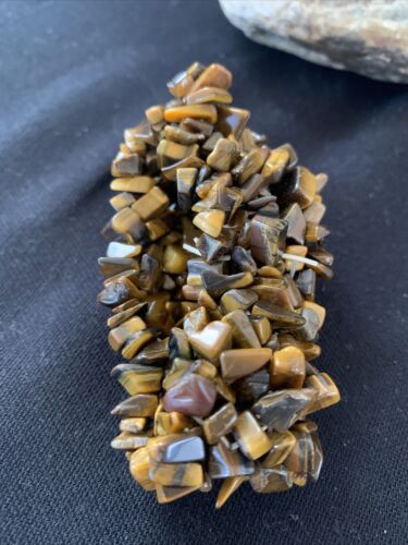 Native American Multi-Stone Bracelet | Tiger's Eye & Coffee Bead | Stretchable | Handmade | 1409