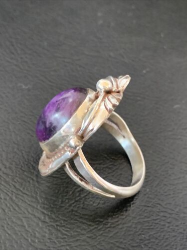 Native American Navajo Sterling Silver Purple Sugilite Ring | Sz 10 | 10444